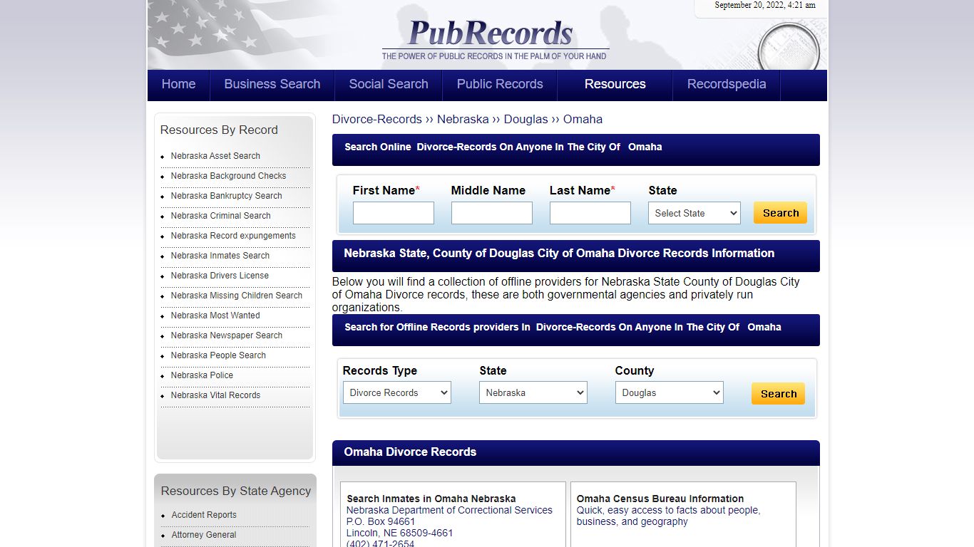 Omaha, Douglas County, Nebraska Divorce Records - Pubrecords.com